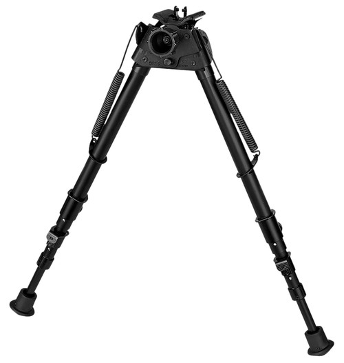 Harris 25CS Swivel Bipod 13.5-27" Black Steel/Aluminum with Rubber Feet
