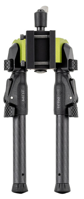 MDT 105561GRN GRND-POD Bipod Green/Black Carbon Fiber/Aluminum, 4.50"-9", ARCA Rail & RRS Dovetail