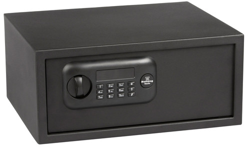 Bulldog BD1035 Digital Laptop Vault with Keypad and Key Entry, Black Powder Coat Steel, 17x14.5x7.7 In