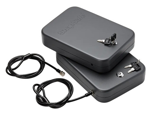 SnapSafe 75211 XL Keyed Alike Fireproof Lock Box Key Entry Black Steel 2 Pack