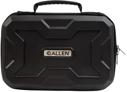Allen EXO Handgun Case 12" Black Polymer with Egg Crate Foam and Lockable Zipper