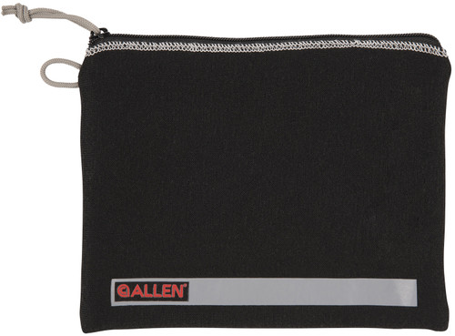 Allen 3628 Black Full-Size Pistol Pouch Polyester with Lockable Zippers & Fleece Lining 7"x9" Interior
