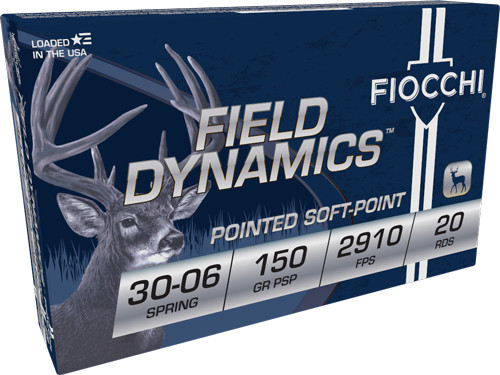 Fiocchi 3006B Field Dynamics Jacketed Soft Point JSP 150 Grain .30-06 Springfield