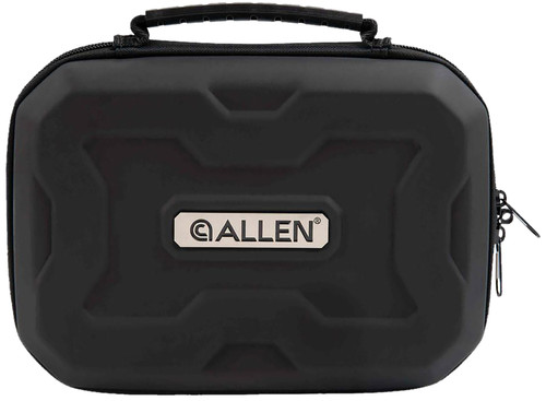 Allen 829 EXO Handgun Case Black Polymer with Egg Crate Foam and Lockable Zippers 9" x 6.25"