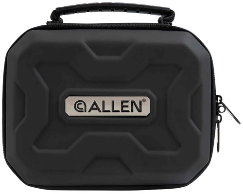 Allen 827 EXO Handgun Case Black Polymer with Egg Crate Foam and Lockable Zippers 7" x 5.25"