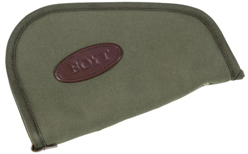 Boyt Harness Heart-Shaped Pistol Rug 12" OD Green Waxed Canvas Handgun Case