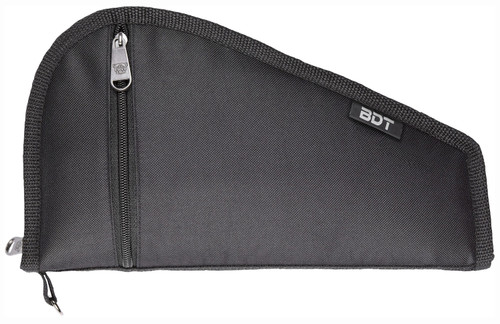 Bulldog BDT620B Deluxe Pistol Case 12"x6" Black Water-Resistant Nylon with Pocket and Sleeve