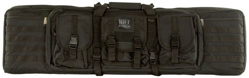 Bulldog BDT4037B Tactical Single Rifle Case 37" Black Nylon with 3 Accessory Pockets and Lockable Zippers