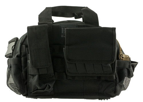 Bulldog BDT940B Tactical Range Bag Black with MOLLE Mag Pouches and Colorized Zipper
