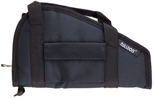 Bulldog BD601 Pistol Rug Medium Black Nylon Water-Resistant with Velcro Pocket for Handgun