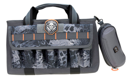 GPS Bags 1409PCPM Double PRYM1 Blackout Pistol Range Bag with Visual ID Storage, Holds 4 Handguns