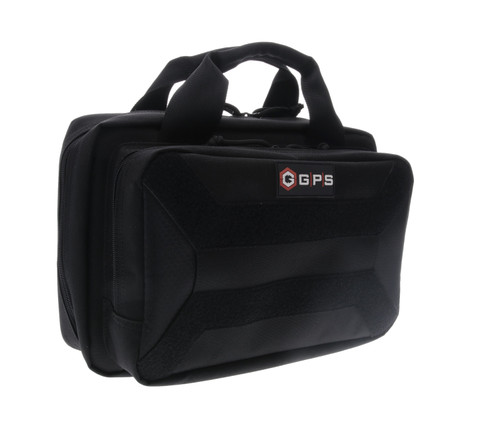 GPS Bags PC15 Pistol Case Black 600D Polyester with Mag Storage & Cushioned Compartment Holds 1 Handgun