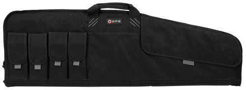 GPS Bags SRC42 Single Rifle Case Black 600D Polyester with Mag Pouch & Fleece-Lining