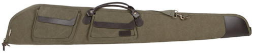 Heritage Cases 54352 North Platte Shotgun Case 52" Olive Canvas with Leather Trim