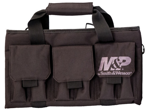 M&P Accessories 110028 Pro Tac Handgun Case Black Nylon with Ballistic Fabric