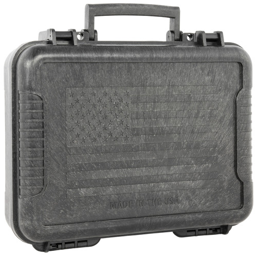 Outdoor Connection 10017 Molded Pistol Case 11" Black Polypropylene with US Flag