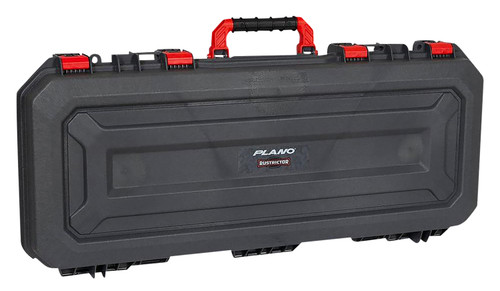 Plano PLA11836R All Weather 2 Rifle Case 36" Gray w/Red Accents Rustrictor