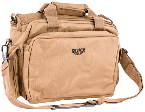 Rukx Gear ATICTRBT Tactical Range Bag Tan 600D Polyester 16x7.5x10.5 In.