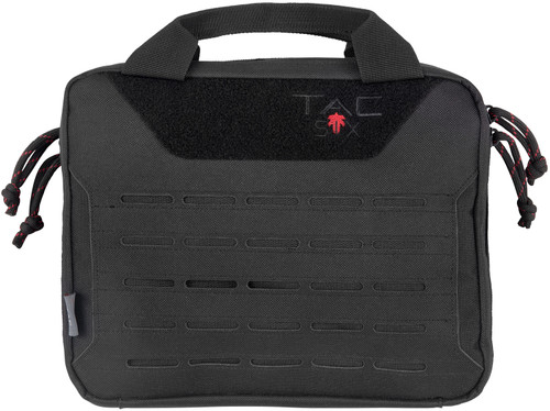 Tac Six 10814 Crew Dual Tactical Pistol Case Black 600D Polyester 2 Handguns