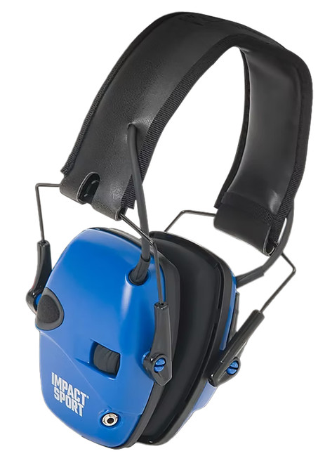 Howard Leight R-02529 Impact Sport Electronic Shooting Earmuff Real Blue Over the Head