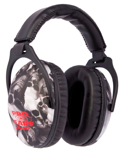 Pro Ears PE26UY006 ReVO Passive Earmuff 26dB Over-the-Head Black with Skull Pattern Youth 1 Pair