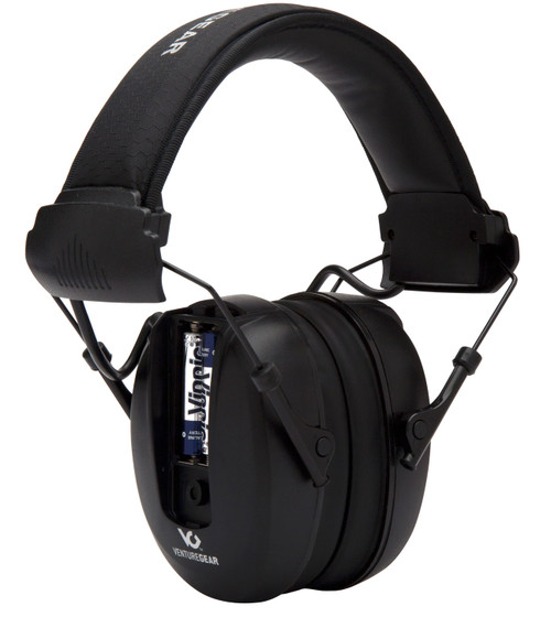 Pyramex VGPME10 Venture Gear Clandestine Electronic Earmuff 24 dB Over-the-Head Black Adult