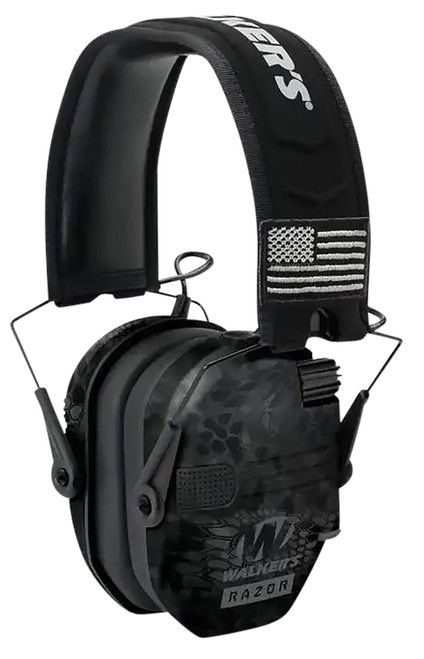 Walker's GWPRSEMPATKPT Razor Patriot Slim Muff 23 dB Over-the-Head Kryptek Highlander/Black Polymer