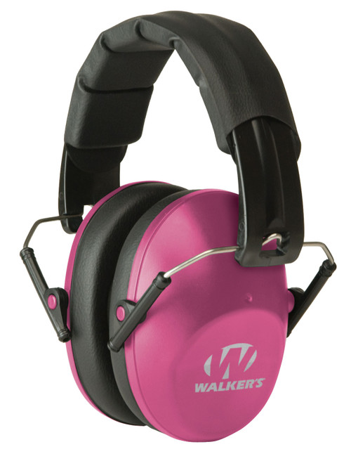 Walker's Pro Low Profile Passive Muff 22dB NRR Over-the-Head Pink/Black Polymer