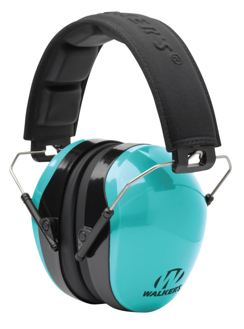 Walker's Advanced Protection Passive Muff 26 dB Over-the-Head Aqua Blue & Black Polymer