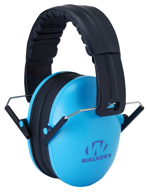 Walker's Baby & Kids Folding Ear Muff 23 dB Over-the-Head Blue/Black Polymer