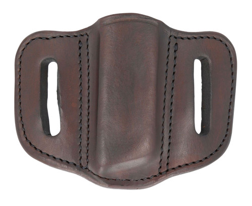 1791 Gunleather MAG1.2 Double Stack Mag Holster Signature Brown Leather Belt Slide Ambidextrous