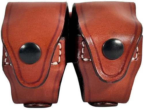 1791 Gunleather RVSLDCBRA Speed Loader Double Carrier Brown Steerhide Compatible w/ 5/6 Shots