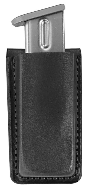 Bianchi 18056 Open Top Single Mag Pouch Black Leather Belt Clip Glock 17/19/22/23