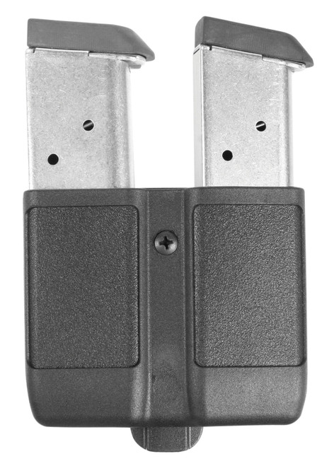 Blackhawk 410510PBK Double Mag Case Black Polymer Belt Clip Single Stack 9mm/40/45/357
