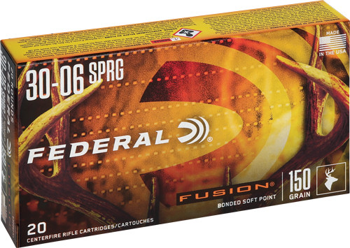 Federal F3006FS1 Boat Tail Fusion Soft Point FSP 150 Grain .30-06 Springfield