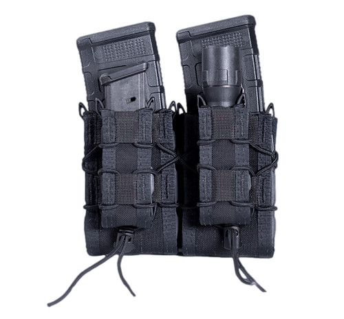 High Speed Gear TACO Double Decker Black Nylon MOLLE Mount Magazine Pouch