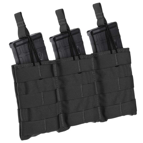 Tacshield T3508BK Speed Load Triple Rifle Mag Pouch Black 1000D Nylon MOLLE