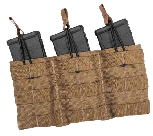 Tacshield T3508CY Speed Load Triple Rifle Magazine Pouch Coyote 1000D Nylon MOLLE