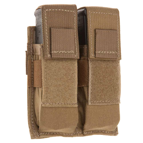 Tacshield T3602CY Universal Double Pistol Magazine Pouch Coyote 1000D Nylon MOLLE