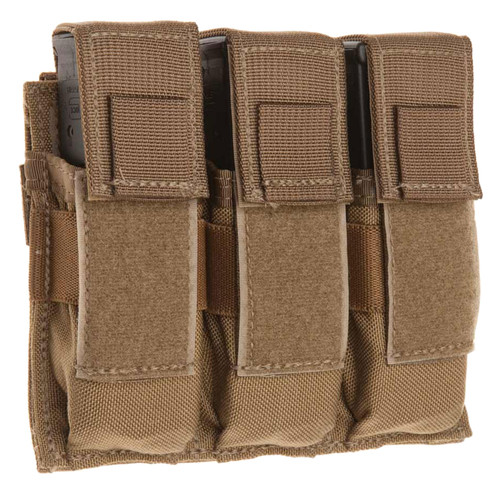 Tacshield T3603CY Universal Triple Pistol Magazine Pouch Coyote 1000D Nylon MOLLE