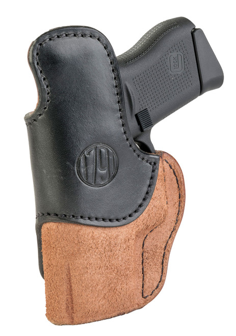 1791 Gunleather RCH IWB Size 03 Black/Brown Leather Holster Belt Clip Ruger LC9/1911/Glock 43/43X Right Hand