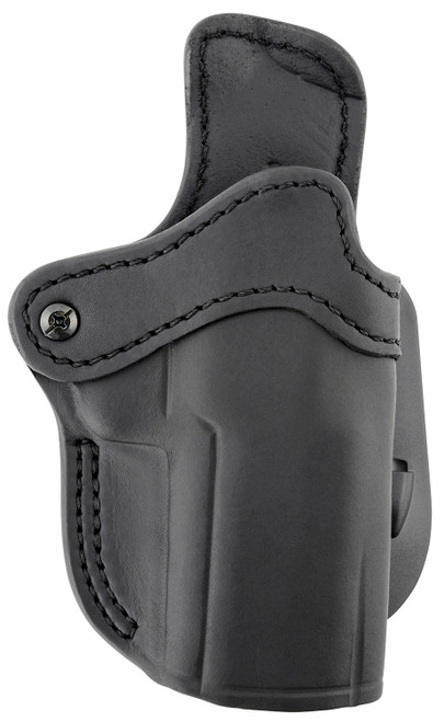 1791 Gunleather BH2.4 Optic Ready OWB 2.4 Stealth Black Leather Paddle Holster for Walther PPQ/Sig P320/Springfield XD-M