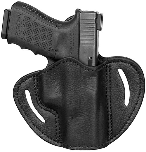 1791 Gunleather Ultra Custom OWB Holster Size 2.1 Night Sky Black Leather - Glock 17/M&P Shield/Springfield XD RH