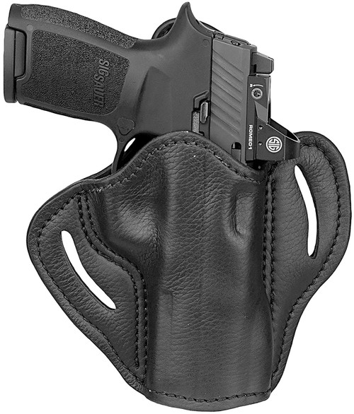 1791 Gunleather Ultra Custom OWB Holster Size 2.4 Night Sky Black Leather - Sig P320/Springfield XD-M Right Hand