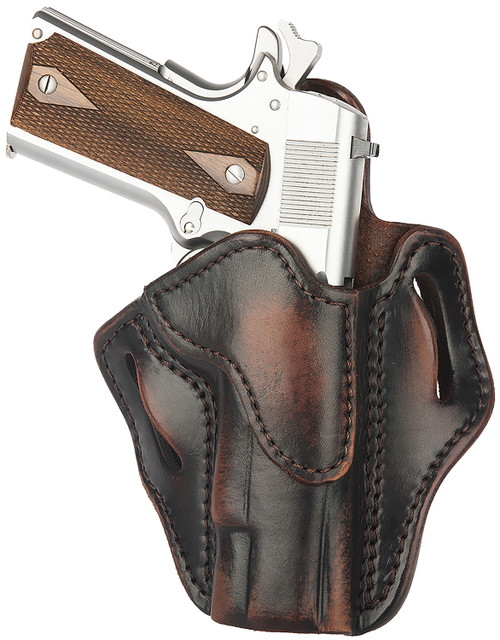 1791 Gunleather BH1 Optic Ready OWB Size 01 Vintage Leather Belt Slide Holster - Right Hand, Fits 4-5" 1911