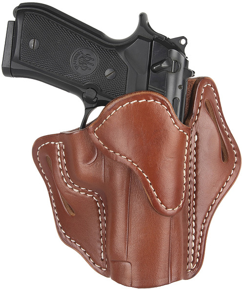 1791 Gunleather BH2.3 Optic Ready OWB Belt Slide Holster Size 2.3 Classic Brown Leather Right Hand Fits Glock 17/20/21/22/31/34/35/40/41