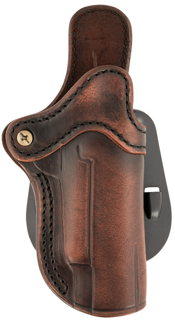 1791 Gunleather ORPDH1VTGR Paddle Holster Optic Ready OWB Size 01 Vintage Leather Paddle Fits 4-5" 1911 Right Hand