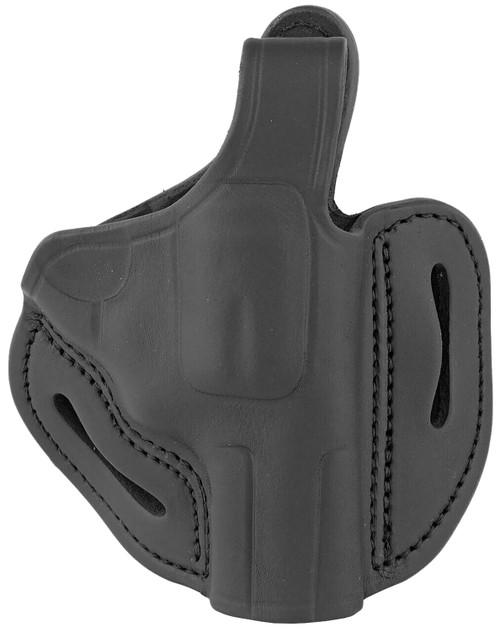 1791 Gunleather RVHX-2S OWB Stealth Black Leather Revolver Holster Size 02S Fits K/L-Frame Up to 3" Barrel Belt Slide Right Hand