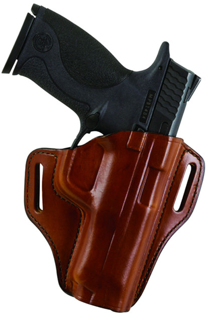 Bianchi 23996 57 Remedy OWB Holster Size 15 Tan Leather Belt Slide Fits S&W M&P Shield Right Hand