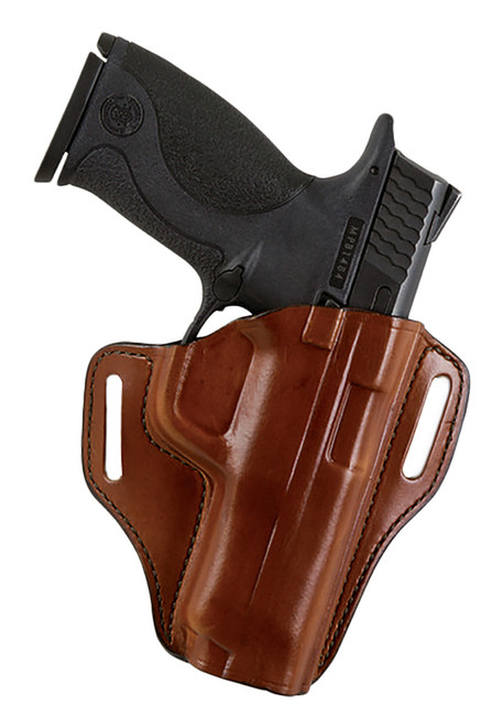 Bianchi 57 Remedy OWB Holster Size 22A Tan Leather Belt Slide Fits Ruger LCR Right Hand